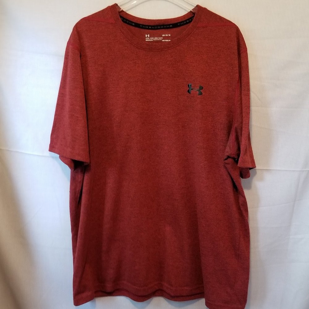 Under Armor ThreadBorne Tee Men's Size LG Burnt Orange Short Sleeve